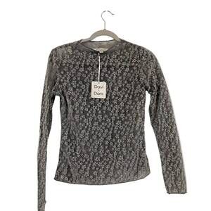 NEW DAVI & DANI women's glimmers top in silver